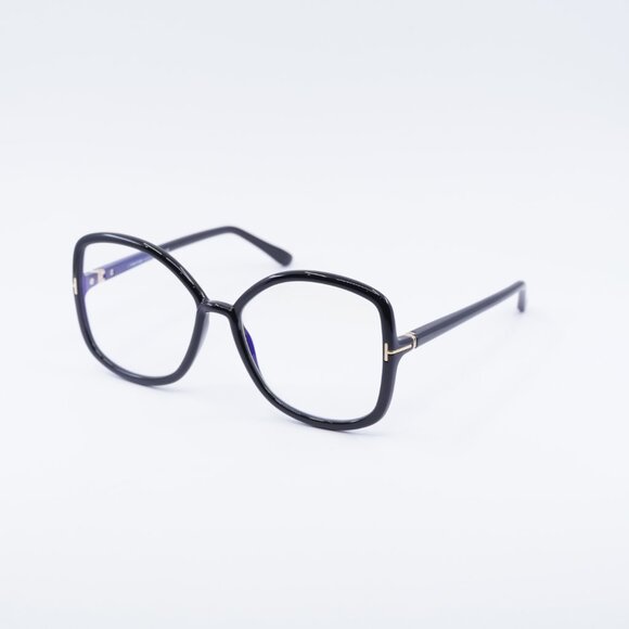 Tom Ford FT5845-B 001 Eyeglasses 56mm Shiny Black Frame, Blue Light Block main image 4